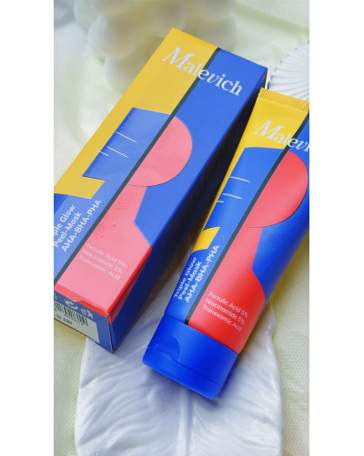 Мультикислотна маска-пілінг для сяяння шкіри Triple Glow Peel-Mask Malevich