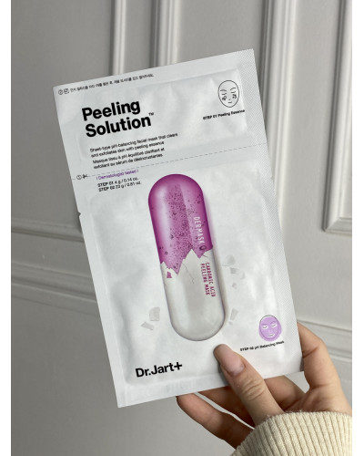 Тканинна двоетапна пілінг-маска для обличчя Dr.Jart + Dermask Ultra Jet Peeling Solution 27г