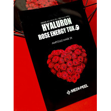 Тканинна маска детокс з екстрактом троянди. Medi Peel Hyaluron Rose Energy Tox
