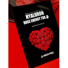 Тканинна маска детокс з екстрактом троянди. Medi Peel Hyaluron Rose Energy Tox