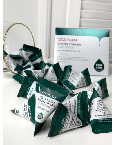 Скраб для обличчя з азіатською центеллою Cica Farm Baking Powder Pore Scrub FarmStay