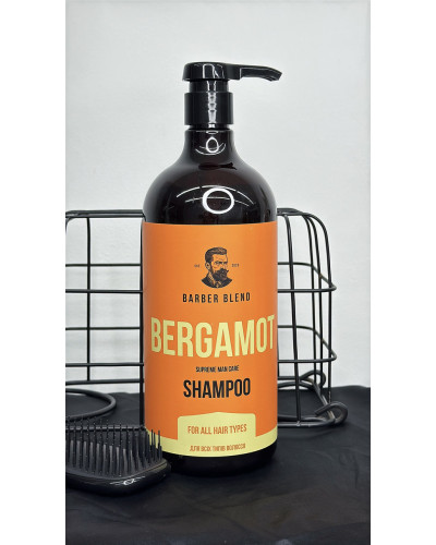 Шампунь для чоловіків для всіх типів волосся Bergamot BARBER BLEND