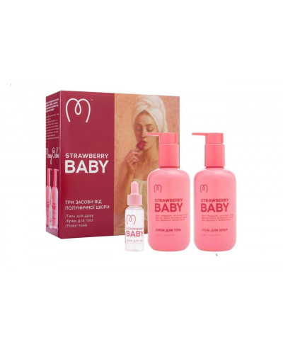 Набір для гладкої шкіри Mary Babe Strawberry Babe (гель + крем + тонік)