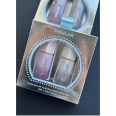 Подарунковий набір sheglam: рум’яна та хайлайтер festive glow gift set love cake & vanilla frost.