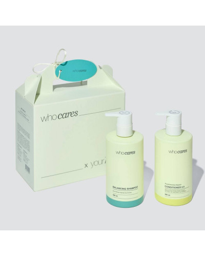 Набір засобів для волосся whocares Hair Care Set Balancing Shampoo x Conditioner 2.0