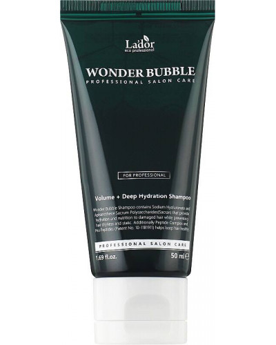 Зволожуючий шампунь для об'єму волосся Lador Wonder Bubble Shampoo 50 мл