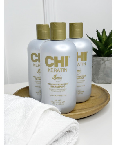 Відновлюючий кератиновий шампунь для волосся Chi Keratin Reconstructing