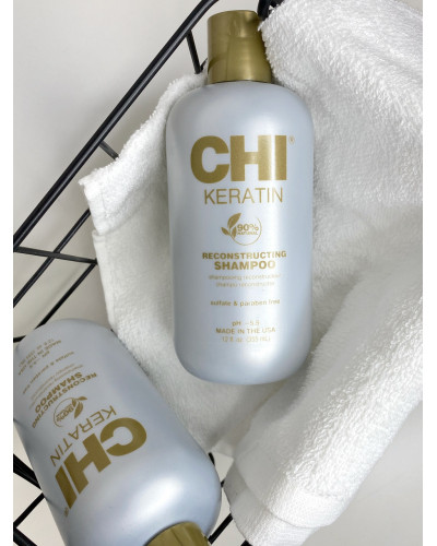 Відновлюючий кератиновий шампунь для волосся Chi Keratin Reconstructing