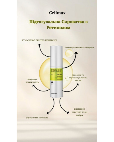 Сироватка з ретинолом CELIMAX THE VITA-A RETINOL SHOT TIGHTENING SERUM, 30 ml