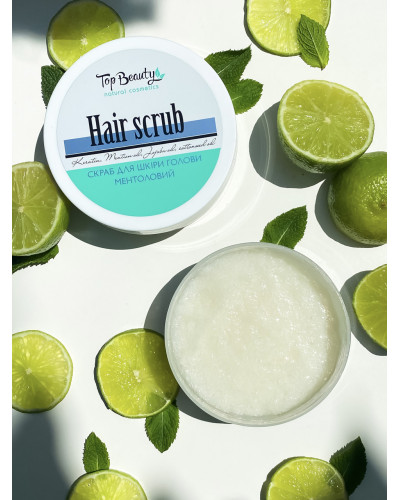 Скраб для шкіри голови з ментолом і олією м'яти Top beauty Menthol Hair scrub