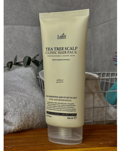 Маска-пілінг для шкіри голови з чайним деревом Tea Tree Scalp Hair Pack Lador 200 мл
