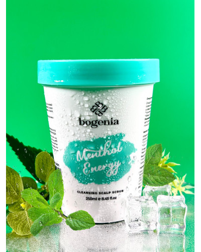 Скраб для шкіри голови Bogenia menthol energy 250 г