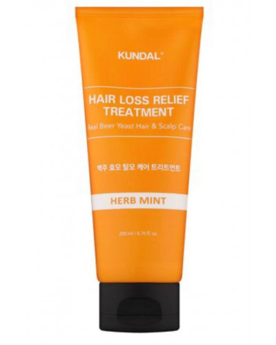Охолоджувальна маска для волосся та шкіри голови Kundal Hair Loss Relief Treatment Herb mint 200 мл