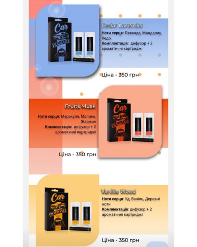 Автодифузор car fragrance