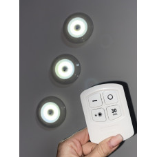 Світлодіодні лампи бездротові з пультом Led Light With Remote Control Set Of 3