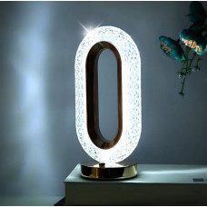 Сяюча настільна лампа Crystal Table Lamp Oval із сенсорним управлінням та вбудованим акумулятором