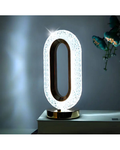 Сяюча настільна лампа Crystal Table Lamp Oval із сенсорним управлінням та вбудованим акумулятором