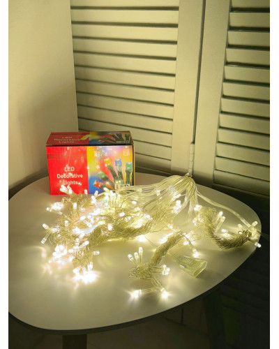 Тепла гірлянда-шторка від розетки 2 м Led decorative lights