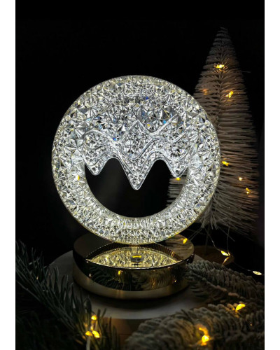 Сяюча настільна лампа Crystal Table Lamp із сенсорним управлінням та вбудованим акумулятором