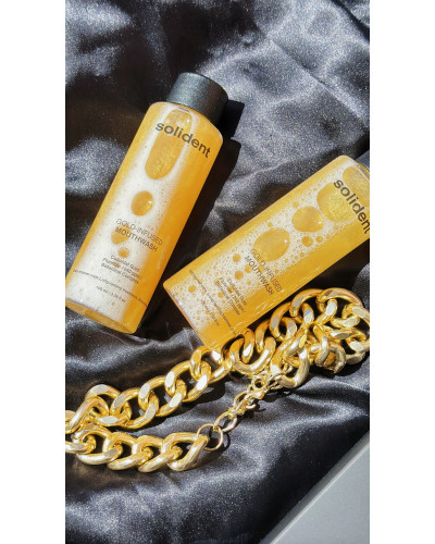 Ополіскувач для ротової порожнини Solident Gold-Infused Mouthwash із колоїдним золотом