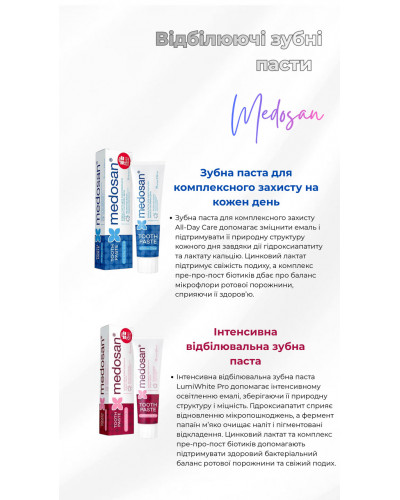 Відбілювальна зубна паста для чутливих зубів Medosan SensiWhite