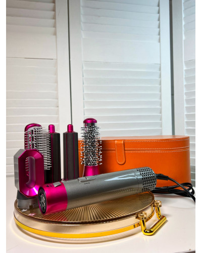 Фен стайлер Hair Brush Дайсон на мінімалках для сушіння, укладання, випрямлення та завивання волосся 5 в 1 з чохлом