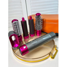 Фен стайлер Hair Brush Дайсон на мінімалках для сушіння, укладання, випрямлення та завивання волосся 5 в 1 з чохлом