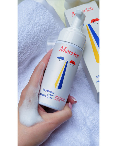 Шовкова пінка для вмивання Malevich Silky Bubble Foam з пробіотиками, 150 мл