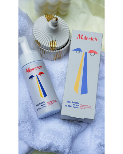 Шовкова пінка для вмивання Malevich Silky Bubble Foam з пробіотиками, 150 мл