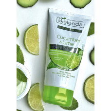Гель-пілінг сироватка огірок та лайм Bouquet Nature Cucumber & Lime 3in1  Bielenda 150 мл