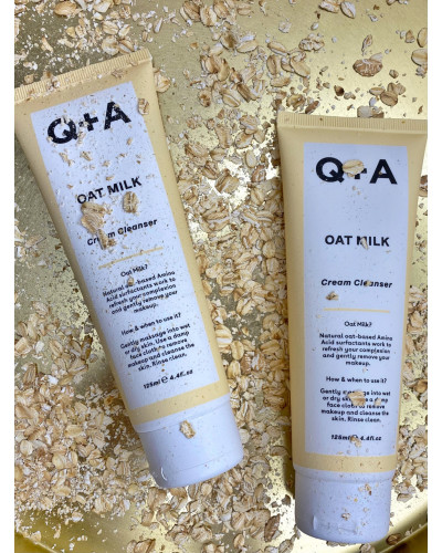 Очисний крем для обличчя з вівсяним молоком Q+A Oat Milk Cream Cleanser