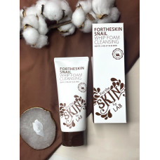 Пінка для вмивання обличчя з муцином равлика Fortheskin Snail Whip Foam Cleansing