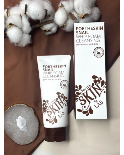 Пінка для вмивання обличчя з муцином равлика Fortheskin Snail Whip Foam Cleansing
