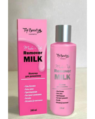 Молочко для демакіяжу очей і шкіри обличчя Top Beauty