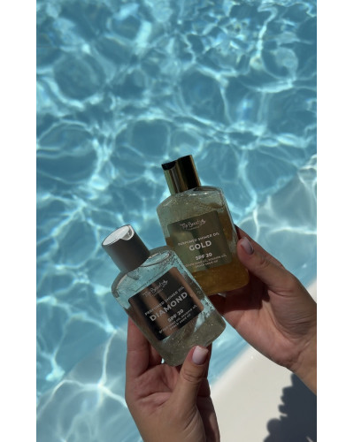 Суха парфумована олія для засмаги із шимером SPF 20 Top beauty